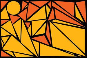 Abstract Background Landscape Shape with Orange color for your graphic resource vector
