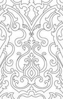 Abstract scrolling wood lines for assembling ethnic fabric patterns. Colorless decorative pattern vector