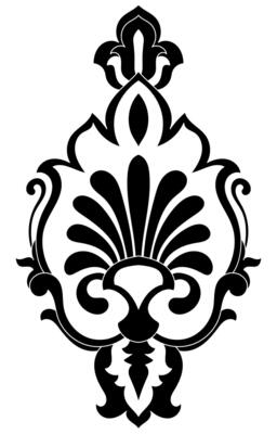 Carpet components. black stripes. rug Oriental ornament with floral motifs. Indian design element for henna tattoo, adult coloring book, greeting card, wedding invitation or spa beauty flyer.