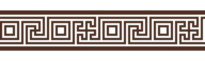 Greek key seamless border pattern. Decorative ancient meander, Greece ornament with repeated geometric motifs. vector