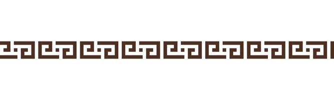 Greek key seamless border pattern collection. Decorative ancient meander, Greece ornament with repeated geometric motifs vector