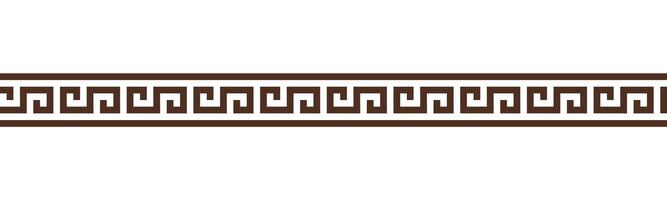 Greek key seamless border pattern, decorative ancient meander, Greece ornament with repeated geometric motifs vector