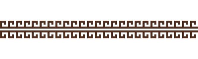 Greek key seamless border pattern, decorative ancient meander, Greece ornament with repeated geometric motifs vector