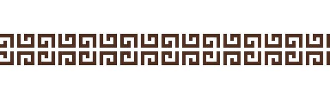 Greek key seamless border pattern, decorative ancient meander, Greece ornament with repeated geometric motifs vector