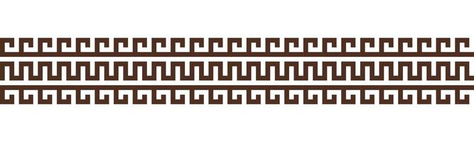 Greek key seamless border pattern. Decorative ancient meander, Greece ornament with repeated geometric motifs. vector