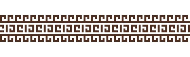 Greek key seamless border pattern, decorative ancient meander, Greece ornament with repeated geometric motifs vector