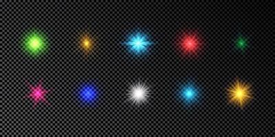 Light effect of lens flare vector