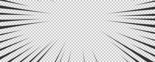 Comic book page with black lines isolated on background. Template with flash explosion rays effect texture. illustration vector