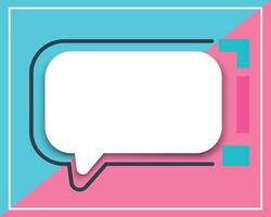 Blank quote frame template. Empty speech bubble with space for text. Geometric shapes. illustration vector