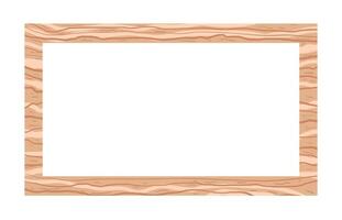 Empty wood frame with a copy space. Hand drawn illustration vector