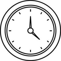 black and white clock isolated on white background eps 10 vector