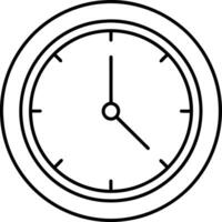 black and white clock isolated on white background eps 10 vector