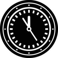 black and white clock isolated on white background eps 10 vector