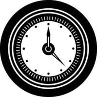 black and white clock isolated on white background eps 10 vector