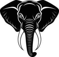 elephant head illustration isolated on white background vector