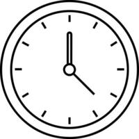 black and white clock isolated on white background eps 10 vector