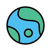 Planet Icon Cosmic Design in Flat Line Color Style vector