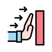Self Push Icon Motivational Design in Flat Lineal Color Style vector
