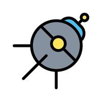 Space Probe Icon Innovative Design in Flat Line Color Style vector