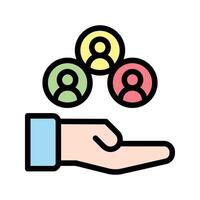 Responsibility Icon Accountable Design in Flat Lineal Color Style vector