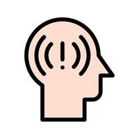 Self Awareness Icon Insightful Design in Flat Lineal Color Style vector