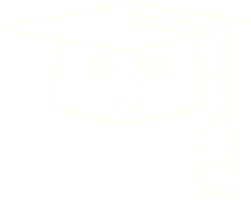 a graduation cap with a white outline png