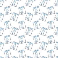 Calendar Pages with Sad Faces and inscription Today Blue Monday Seamless pattern In trendy blue. Wallpaper, backdrop, motivation cards, poster, banner, greeting, label or web idea. Isolate EPS vector