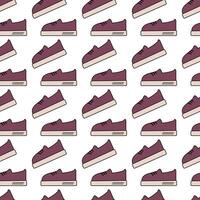 Stylized lace up comfortable shoes Seamless pattern in minimalistic style. Transparent background. . Isolate. EPS. Wrapping, wallpaper or web, cards, poster, banner, label, price design concept vector
