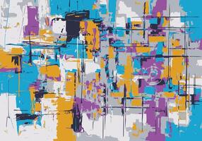 Abstract color painting in multi color illustration. vector