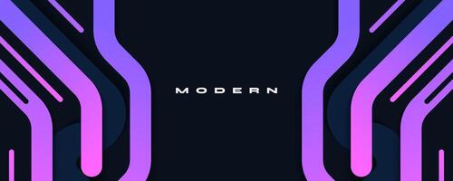 Abstract and Modern Background with Purple Gradient Lines Isolated on Dark Background vector