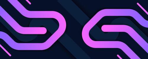 Abstract and Modern Background with Purple Gradient Lines Isolated on Dark Background vector