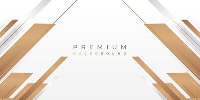Luxury White and Gold Background with Golden Lines and Paper Cut Style. Premium Gray and Gold Background for Award, Nomination, Ceremony, Formal Invitation or Certificate Design vector