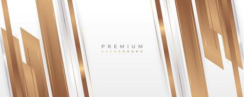 Luxury White and Gold Background with Golden Lines and Paper Cut Style. Premium Gray and Gold Background for Award, Nomination, Ceremony, Formal Invitation or Certificate Design vector