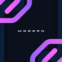 Abstract and Modern Background with Purple Gradient Lines Isolated on Dark Background vector
