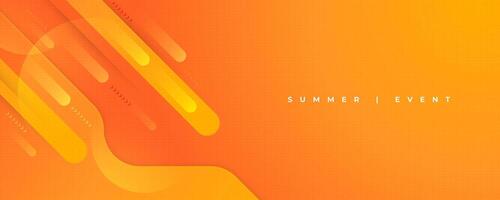 Abstract Orange Gradient Background with Geometric and Circular Elements. Creative and Dynamic Banner Design vector