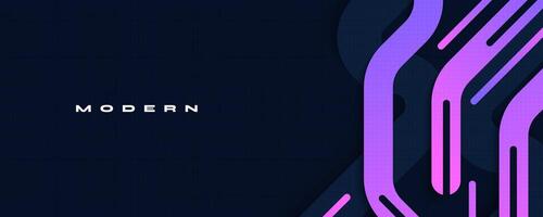 Abstract and Modern Background with Purple Gradient Lines Isolated on Dark Background vector