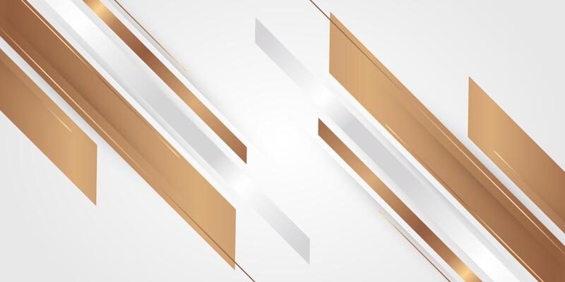 Luxury White and Gold Background with Golden Lines and Paper Cut Style. Premium Gray and Gold Background for Award, Nomination, Ceremony, Formal Invitation or Certificate Design
