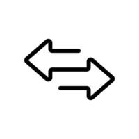 Switch icon. Sync arrows symbol. Exchange illustration. Transfer pictogram. Transaction sign. Swap outline icon. Deal and trade symbol. Reverse sign. Two directions arrows. vector