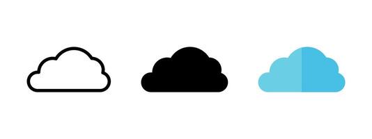 Cloud icon. Cloud illustration. Hosting server symbol. Weather sign. vector