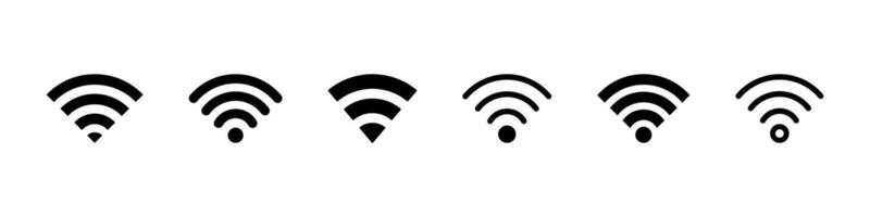 Wi-Fi icon set. Network symbol. Wireless connection illustration. Wi-Fi signal sign. Hotspot pictogram. vector