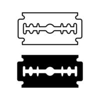 Razor blade icon. Shaving symbol. Sharp edge illustration. vector