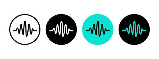Voice assistant icon set. Voice recognition symbol. Audio wave illustration. Sound frequency sign. Noise icon. Sound scanner. vector
