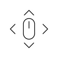 Scrolling navigation icon. Scroll directions symbol. Mouse with arrows illustration. vector