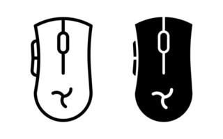 Gaming mouse icon. Gaming device symbol. Computer wireless mouse controller illustration. vector