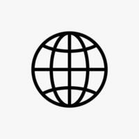 Network connection icon. Web communication symbol. Website language sign. Earth globe and planet illustration. vector