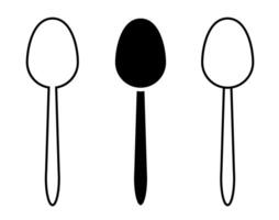 Spoon icon. Simple spoon illustration isolated on white background. vector