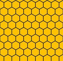 Honeycomb seamless pattern. Hexagon shape geometric background. Orange grid abstract wallpaper. Honey hive texture. vector