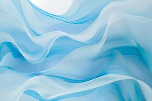 Blue color wavy background with paper cut style vector