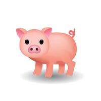 Pig emoji illustration isolated on white background vector