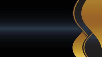 abstract background design with a modern and elegant style, a combination of gold and black radiant colors vector